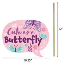 Big Dot Of Happiness Beautiful Butterfly - Floral Baby Shower Or Birthday Party Photo Booth Props Kit - 20 Count -Anagram Shop GUEST 5bb0183c 9e51 4834 900b aa4e840c8b1f
