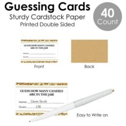 Big Dot Of Happiness We Still Do - 50th Wedding Anniversary - How Many Candies Anniversary Party Game - 1 Stand And 40 Cards - Candy Guessing Game -Anagram Shop GUEST 5bc9941d 7726 41ba 8e54 0b6accea2079