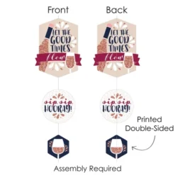 Big Dot Of Happiness But First, Wine - Wine Tasting Party DIY Dangler Backdrop - Hanging Vertical Decorations - 30 Pieces 10 Big Dot Of Happiness But First, Wine - Wine Tasting Party DIY Dangler Backdrop - Hanging Vertical Decorations - 30 Pieces -Anagram Shop GUEST 5ce931ee c79c 49ee bb57 4aec75587fa9