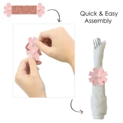 Big Dot Of Happiness Pink Rose Gold Birthday - Happy Birthday Party Paper Napkin Holder - Napkin Rings - Set Of 24 -Anagram Shop GUEST 5d7cd08f 2b21 45b6 89ad 5a79f002f392
