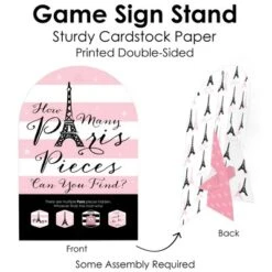 Big Dot Of Happiness Paris, Ooh La La - Paris Themed Baby Shower Or Birthday Party Scavenger Hunt - 1 Stand And 48 Game Pieces - Hide And Find Game -Anagram Shop GUEST 5efbe46f de51 4437 ac29 6ac0f968617a