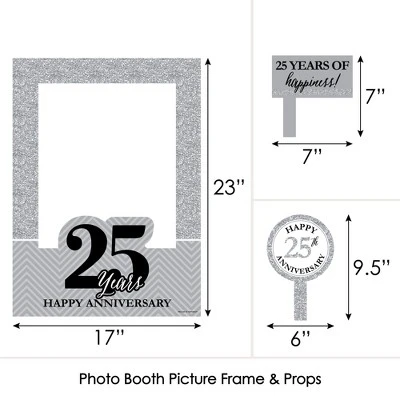 Big Dot Of Happiness We Still Do - 25th Wedding Anniversary Selfie Photo Booth Picture Frame & Props - Printed On Sturdy Material 3 Big Dot Of Happiness We Still Do - 25th Wedding Anniversary Selfie Photo Booth Picture Frame & Props - Printed On Sturdy Material - Image 3