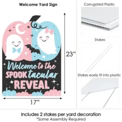 Big Dot Of Happiness Boo-y Or Ghoul - Party Decorations - Halloween Gender Reveal Party Welcome Yard Sign -Anagram Shop GUEST 5f92b29a aec9 476c aeea d2b2d784a978