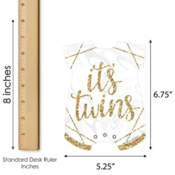 Big Dot Of Happiness It’s Twins - Picture Bingo Cards And Markers - Gold Twins Baby Shower Shaped Bingo Game - Set Of 18 -Anagram Shop GUEST 5ffe49f6 e5d6 435a b8b7 2d2dbe4db4c1