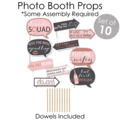 Big Dot Of Happiness Bride Squad - Banner And Photo Booth Decorations - Rose Gold Bridal Shower Or Bachelorette Party Supplies Kit - Doterrific Bundle -Anagram Shop GUEST 61419be9 befe 4607 88ea b573cb1ed9a9