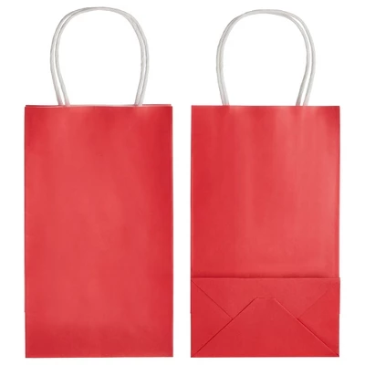 Blue Panda 25-Pack Red Gift Bags With Handles - Small Paper Treat Bags For Birthday, Wedding, Retail (5.3x3.2x9 In) 7 Blue Panda 25-Pack Red Gift Bags With Handles - Small Paper Treat Bags For Birthday, Wedding, Retail (5.3x3.2x9 In) - Image 7