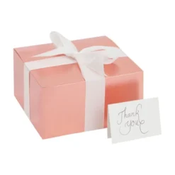 Stockroom Plus 10 Pack Rose Gold Gift Boxes With Lids, Ribbon & Greeting Cards For Birthday & Christmas Present, 8x8x4 In -Anagram Shop GUEST 61bc08c7 6c93 4798 917a b93b7af30f96