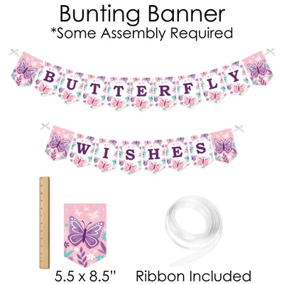 Big Dot Of Happiness Beautiful Butterfly - Banner And Photo Booth Decorations - Floral Baby Shower Or Birthday Party Supplies Kit - Doterrific Bundle 3 Big Dot Of Happiness Beautiful Butterfly - Banner And Photo Booth Decorations - Floral Baby Shower Or Birthday Party Supplies Kit - Doterrific Bundle - Image 3