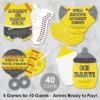 Big Dot Of Happiness Grand Slam - Fastpitch Softball - 4 Baby Shower Games - 10 Cards Each - Gamerific Bundle