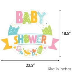 Big Dot Of Happiness Colorful Baby Shower - Outdoor Gender Neutral Party Decor - Front Door Wreath -Anagram Shop GUEST 62998abc d7b2 4572 a842 985ff0e8eb0d