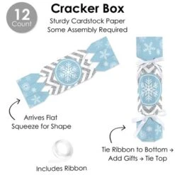 Big Dot Of Happiness Winter Wonderland - No Snap Snowflake Holiday Party And Winter Wedding Party Table Favors - DIY Cracker Boxes - Set Of 12 -Anagram Shop GUEST 62ffd80a 39be 485c a40b a9bed048ffae