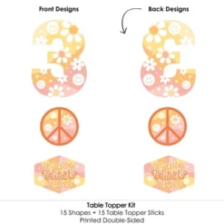 Big Dot Of Happiness Young, Wild And Three - Boho Hippie Third Birthday Party Centerpiece Sticks - Table Toppers - Set Of 15 -Anagram Shop GUEST 63a0ab5f 4eb7 4056 b884 fca7e99fc927