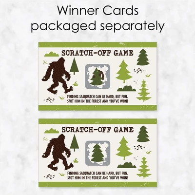 Big Dot Of Happiness Sasquatch Crossing - Bigfoot Party Or Birthday Party Game Scratch Off Cards - 22 Count 2 Big Dot Of Happiness Sasquatch Crossing - Bigfoot Party Or Birthday Party Game Scratch Off Cards - 22 Count - Image 2