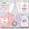 Big Dot Of Happiness Pajama Slumber Party - 4 Girls Sleepover Birthday Party Games - 10 Cards Each - Gamerific Bundle