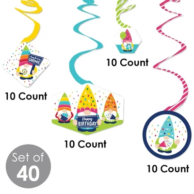 Big Dot Of Happiness Gnome Birthday - Happy Birthday Party Hanging Decor - Party Decoration Swirls - Set Of 40 3 Big Dot Of Happiness Gnome Birthday - Happy Birthday Party Hanging Decor - Party Decoration Swirls - Set Of 40 - Image 3