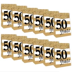 Big Dot Of Happiness We Still Do - 50th Wedding Anniversary - Anniversary Gift Favor Bags - Party Goodie Boxes - Set Of 12 -Anagram Shop GUEST 6689b56e c376 461c 9036 36e9c11a3fb1
