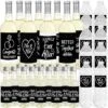 Big Dot Of Happiness Mr. And Mrs. - Black And White Wedding Or Bridal Shower Decorations - Beverage Bar Kit - 34 Pieces