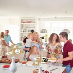 Big Dot Of Happiness We Still Do - 50th Wedding Anniversary - Triangle Anniversary Party Photo Props - Pennant Flag Centerpieces - Set Of 20 -Anagram Shop GUEST 66d9dc84 3273 4395 a590 f7dd46d96a51