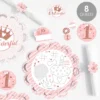 Big Dot Of Happiness 1st Birthday Little Miss Onederful - Girl First Happy Birthday Party Supplies Kit - Ready To Party Pack - 8 Guests