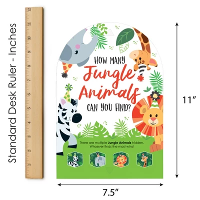 Big Dot Of Happiness Jungle Party Animals Safari Zoo Animal Birthday Party Or Baby Shower Scavenger Hunt 1 Stand And 48 Game Pieces Hide And Find Game 5 Big Dot Of Happiness Jungle Party Animals Safari Zoo Animal Birthday Party Or Baby Shower Scavenger Hunt 1 Stand And 48 Game Pieces Hide And Find Game - Image 5