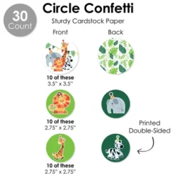 Big Dot Of Happiness Jungle Party Animals - Safari Zoo Animal Birthday Party Or Baby Shower Supplies Decoration Kit - Decor Galore Party Pack - 51 Pc -Anagram Shop GUEST 68194a20 345f 4fe1 bd87 3892cf844ed1