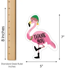 Big Dot Of Happiness Flamingle Bells - Shaped Thank You Cards - Tropical Christmas Party Shaped Thank You Cards With Envelopes - Set Of 12 -Anagram Shop GUEST 682f4a99 ff38 4e61 a33b c1a267c82403