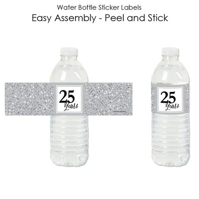 Big Dot Of Happiness We Still Do - 25th Wedding Anniversary - Anniversary Party Water Bottle Sticker Labels - Set Of 20 1 Big Dot Of Happiness We Still Do - 25th Wedding Anniversary - Anniversary Party Water Bottle Sticker Labels - Set Of 20