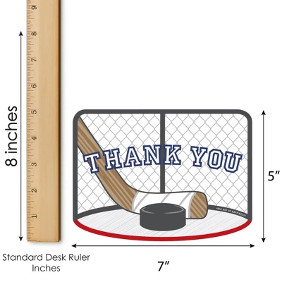 Big Dot Of Happiness Shoots & Scores! - Hockey - Shaped Thank You Cards - Baby Shower Or Birthday Party Thank You Note Cards & Envelopes - Set Of 12 4 Big Dot Of Happiness Shoots & Scores! - Hockey - Shaped Thank You Cards - Baby Shower Or Birthday Party Thank You Note Cards & Envelopes - Set Of 12 - Image 4