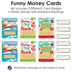 Big Dot Of Happiness Tropical Christmas DIY Assorted Beach Santa Holiday Party Cash Holder Gift Funny Money Cards Set Of 6 -Anagram Shop GUEST 699b925e d313 4946 80ea 2c55dab23e2f