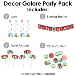 Big Dot Of Happiness Farm Animals - Barnyard Baby Shower Or Birthday Party Supplies Decoration Kit - Decor Galore Party Pack - 51 Pieces
