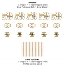 Big Dot Of Happiness We Still Do - 50th Wedding Anniversary - Anniversary Party Centerpiece Sticks - Table Toppers - Set Of 15 8 Big Dot Of Happiness We Still Do - 50th Wedding Anniversary - Anniversary Party Centerpiece Sticks - Table Toppers - Set Of 15 -Anagram Shop GUEST 6a5a2795 f0f8 4ec0 875c fec8ea72ba47
