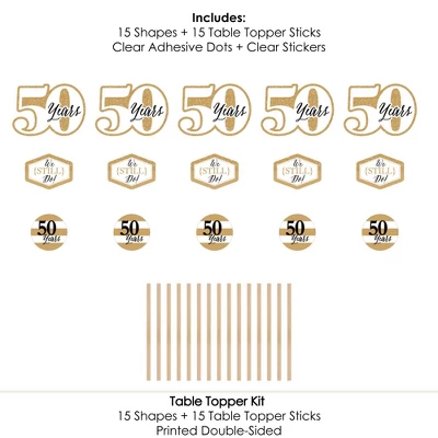 Big Dot Of Happiness We Still Do - 50th Wedding Anniversary - Anniversary Party Centerpiece Sticks - Table Toppers - Set Of 15 4 Big Dot Of Happiness We Still Do - 50th Wedding Anniversary - Anniversary Party Centerpiece Sticks - Table Toppers - Set Of 15 - Image 4