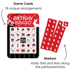 Big Dot Of Happiness Ta-Da, Magic Show - Picture Bingo Cards And Markers - Magical Birthday Party Bingo Game - Set Of 18