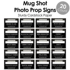 Big Dot Of Happiness Nola Bride Squad - New Orleans Bachelorette Party Mug Shots - Photo Booth Props Mugshot Signs - 20 Count -Anagram Shop GUEST 6af98271 ccb6 4c78 a4a0 99cd4ef92d48