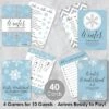 Big Dot Of Happiness Winter Wonderland - 4 Snowflake Holiday Party And Winter Wedding Games - 10 Cards Each - Gamerific Bundle