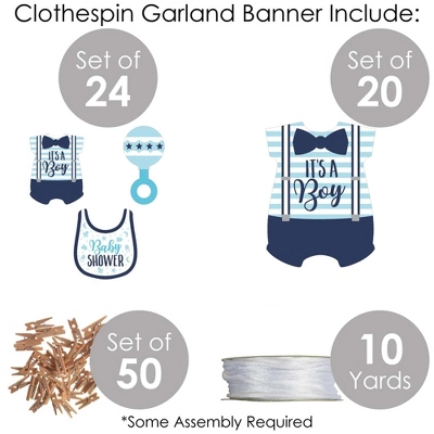 Big Dot Of Happiness It's A Boy - Blue Baby Shower DIY Decorations - Clothespin Garland Banner - 44 Pieces 3 Big Dot Of Happiness It's A Boy - Blue Baby Shower DIY Decorations - Clothespin Garland Banner - 44 Pieces - Image 3