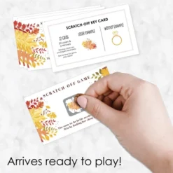 Big Dot Of Happiness Fall Foliage Bride - Autumn Leaves Bridal Shower And Wedding Party Game Scratch Off Cards - 22 Count