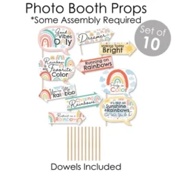 Big Dot Of Happiness Hello Rainbow - Banner And Photo Booth Decor - Boho Baby Shower And Birthday Party Supplies Kit - Doterrific Bundle -Anagram Shop GUEST 6c57fa58 c17b 445f b19a 82c63df83fa3