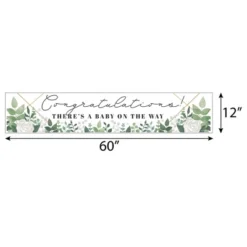 Big Dot Of Happiness Boho Botanical Baby - Greenery Baby Shower Decorations Party Banner