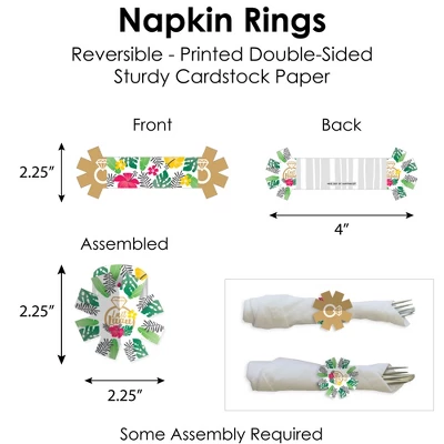 Big Dot Of Happiness Last Luau Tropical Bachelorette Party & Bridal Shower Paper Charger And Table Decorations - Chargerific Kit - Place Setting For 8 5 Big Dot Of Happiness Last Luau Tropical Bachelorette Party & Bridal Shower Paper Charger And Table Decorations - Chargerific Kit - Place Setting For 8 - Image 5