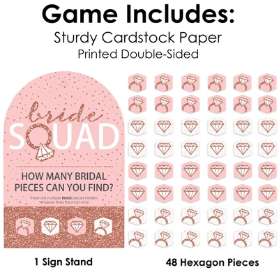 Big Dot Of Happiness Bride Squad - Rose Gold Bridal Shower Or Bachelorette Party Scavenger Hunt - 1 Stand And 48 Game Pieces - Hide And Find Game 3 Big Dot Of Happiness Bride Squad - Rose Gold Bridal Shower Or Bachelorette Party Scavenger Hunt - 1 Stand And 48 Game Pieces - Hide And Find Game - Image 3
