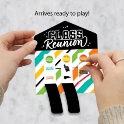 Big Dot Of Happiness Still Got Class - High School Reunion Party Game Pickle Cards - Pull Tabs 3-in-a-Row - Set Of 12