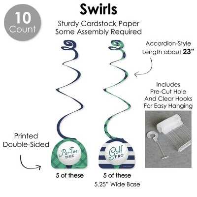 Big Dot Of Happiness Par-Tee Time - Golf - Birthday Or Retirement Party Supplies Decoration Kit - Decor Galore Party Pack - 51 Pieces 3 Big Dot Of Happiness Par-Tee Time - Golf - Birthday Or Retirement Party Supplies Decoration Kit - Decor Galore Party Pack - 51 Pieces - Image 3