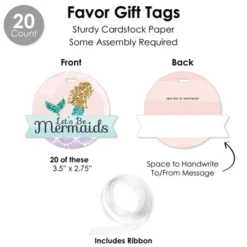Big Dot Of Happiness Let's Be Mermaids - Baby Shower Or Birthday Party Favors And Cupcake Kit - Fabulous Favor Party Pack - 100 Pieces -Anagram Shop GUEST 6e141288 01f9 4938 bd83 f95c2a240d0a