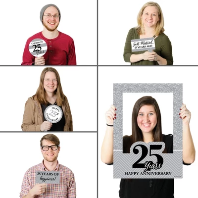 Big Dot Of Happiness We Still Do - 25th Wedding Anniversary Selfie Photo Booth Picture Frame & Props - Printed On Sturdy Material 1 Big Dot Of Happiness We Still Do - 25th Wedding Anniversary Selfie Photo Booth Picture Frame & Props - Printed On Sturdy Material