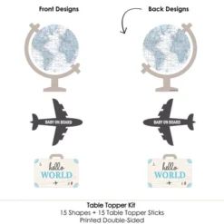 Big Dot Of Happiness Precious Cargo - Blue - Boy Baby Shower Centerpiece Sticks - Table Toppers - Set Of 15 -Anagram Shop GUEST 6ea04564 1f98 4db8 8230 dbe69b601a94