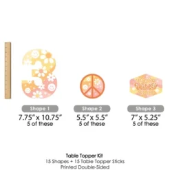 Big Dot Of Happiness Young, Wild And Three - Boho Hippie Third Birthday Party Centerpiece Sticks - Table Toppers - Set Of 15 -Anagram Shop GUEST 6f537a2b 436e 467f b290 a1409dc3f820