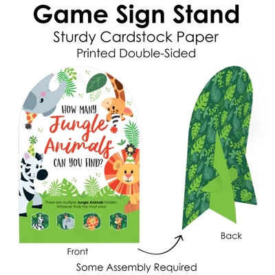 Big Dot Of Happiness Jungle Party Animals Safari Zoo Animal Birthday Party Or Baby Shower Scavenger Hunt 1 Stand And 48 Game Pieces Hide And Find Game 4 Big Dot Of Happiness Jungle Party Animals Safari Zoo Animal Birthday Party Or Baby Shower Scavenger Hunt 1 Stand And 48 Game Pieces Hide And Find Game - Image 4