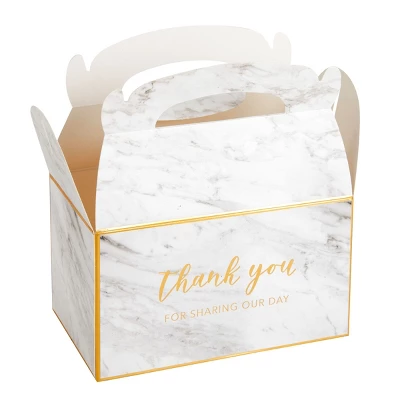 Sparkle And Bash 24 Pack White Gable Boxes For Favors, Wedding, Birthday, Thank You Gift Box, 6 X 3 In 4 Sparkle And Bash 24 Pack White Gable Boxes For Favors, Wedding, Birthday, Thank You Gift Box, 6 X 3 In - Image 4
