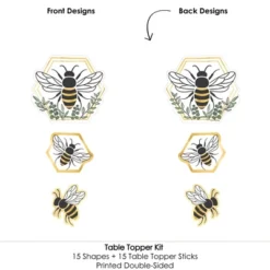 Big Dot Of Happiness Little Bumblebee - Bee Baby Shower Or Birthday Party Centerpiece Sticks - Table Toppers - Set Of 15 -Anagram Shop GUEST 70acf2b9 18d9 4fb3 9cfe 3ebc4568707a